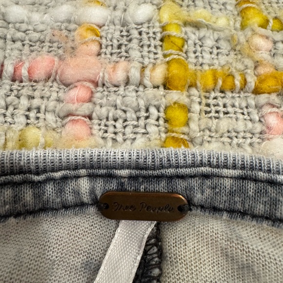 Free People Gray Intricate Pattern Short Sleeve Tee - Picture 4 of 4